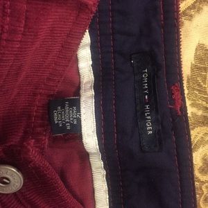 Corduroy pants maroon color